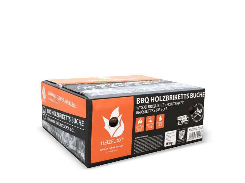 Heizfuxx BBQ-Buchenholzbriketts 18kg x 18 Gebinde 324kg Palette – Image 3