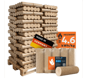 Heizfuxx Nestro XL Blue Holzbriketts Nadelholz 10kg x 96 Gebinde 960kg Palette