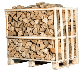 Halbpalette Kaminholz Esche kammergetrocknet – Holzscheite 25 cm – 1,02 m³ – hohe Heizleistung